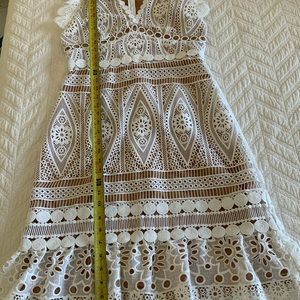 Michael Kors Medallion Lace Dress Lined Crochet size S